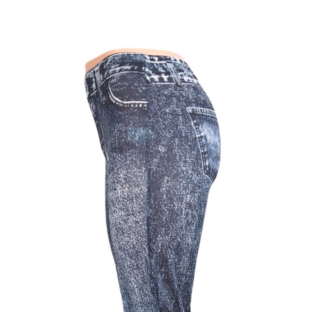 NWT Zara Denim Printed Pants Size S $59 - Picture 8 of 9